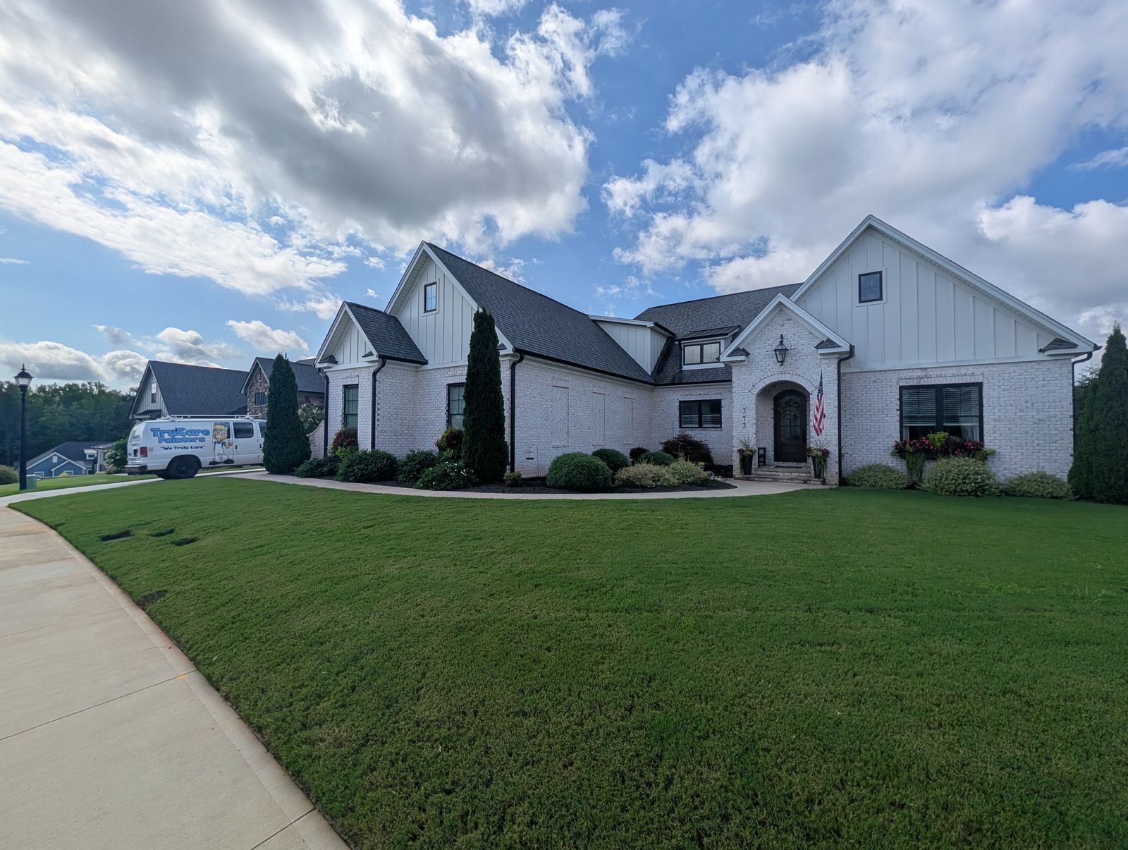 How One Warm Off-White Fixed an Entire Open Floor Plan in Simpsonville, SC